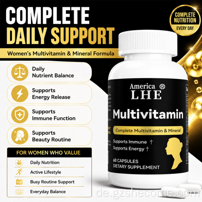 Shecome Multivitamin-Kapseln zur Unterstützung der Immungesundheit